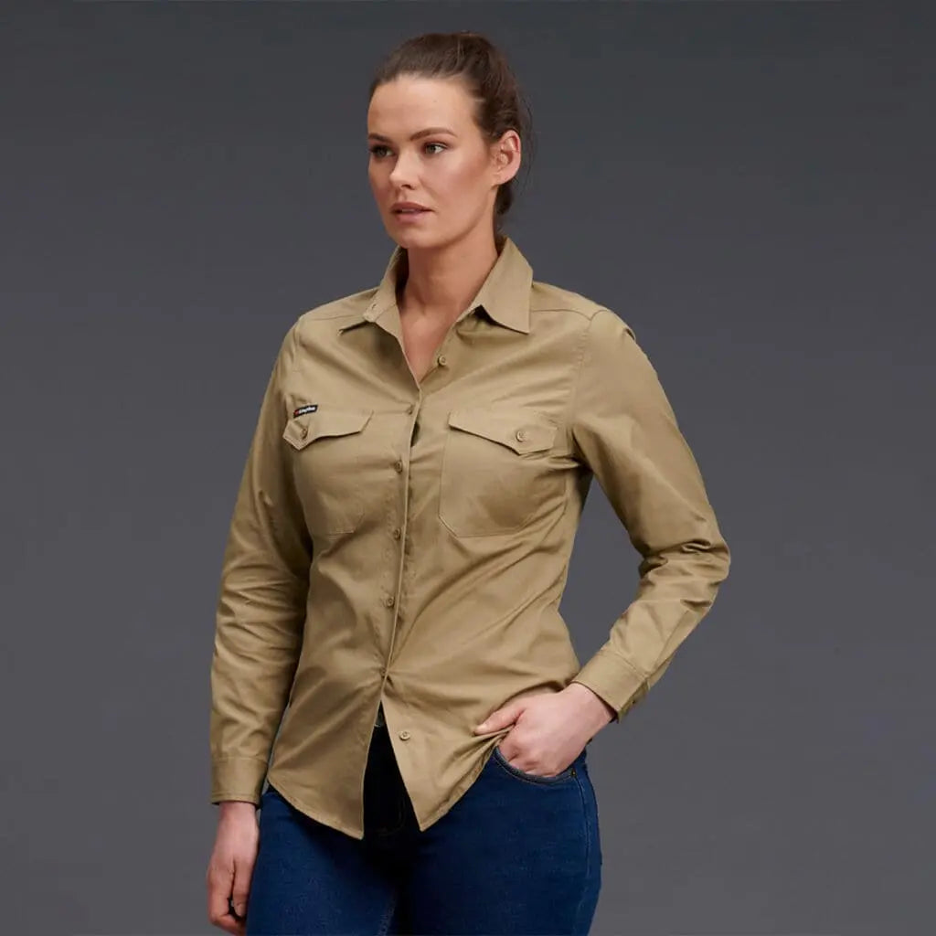 KingGee Women's Workcool 2 Shirt Long Sleeve K69880 - City Workwear